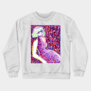 Pointillist Lady Crewneck Sweatshirt